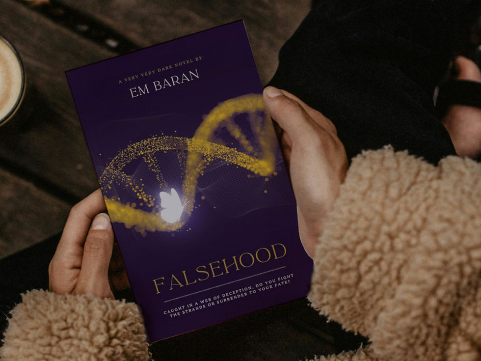Eye-level view of a dimly lit room with a closed book on a wooden table