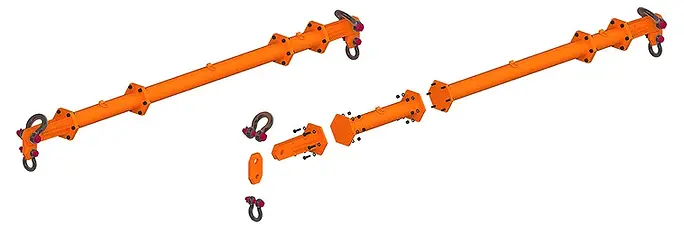 Teile einer modularen Traverse