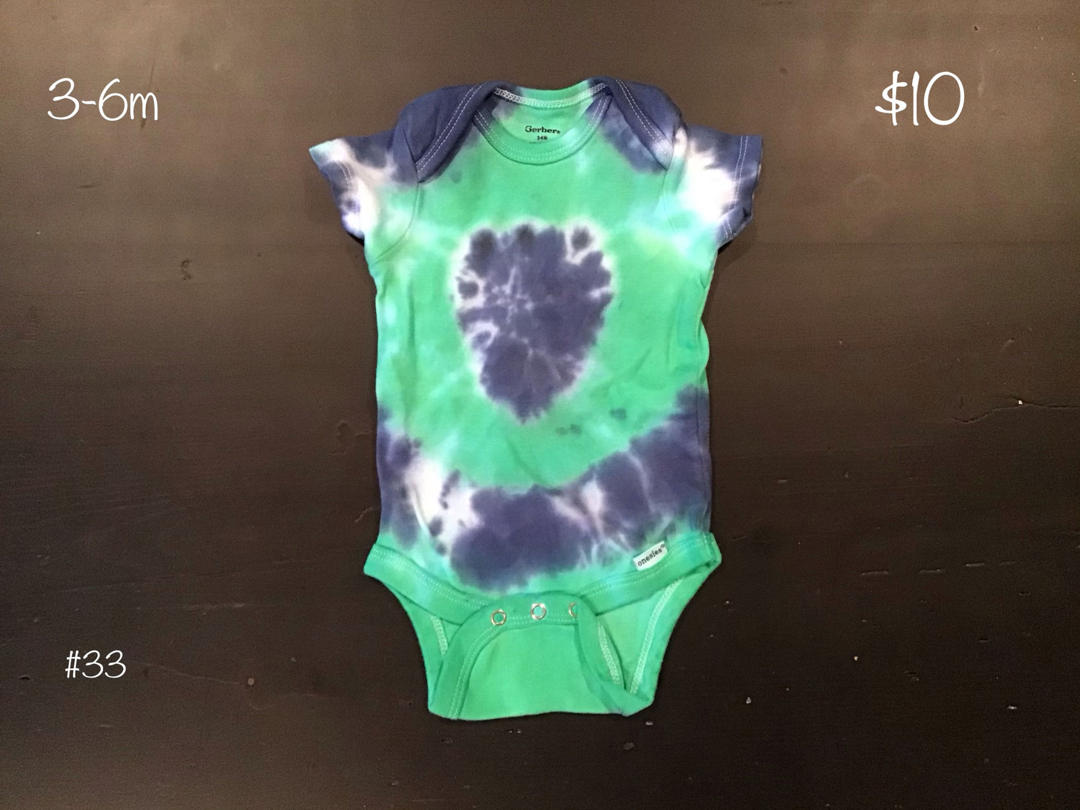 TieDye Onesie Green/Blue
