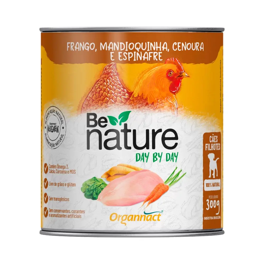 Alimento Natural Organnact Be Nature Day By Day Sabor Frango 300g