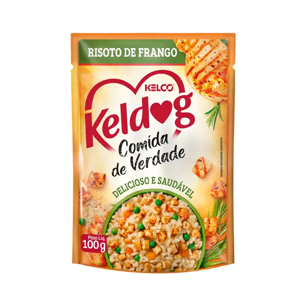 Ração Úmida Keldog Risoto de Frango para Cães 100g
