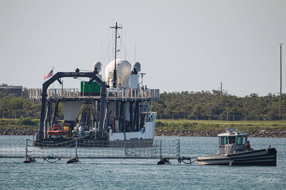 Dragon Spotted entering Cape Canaveral