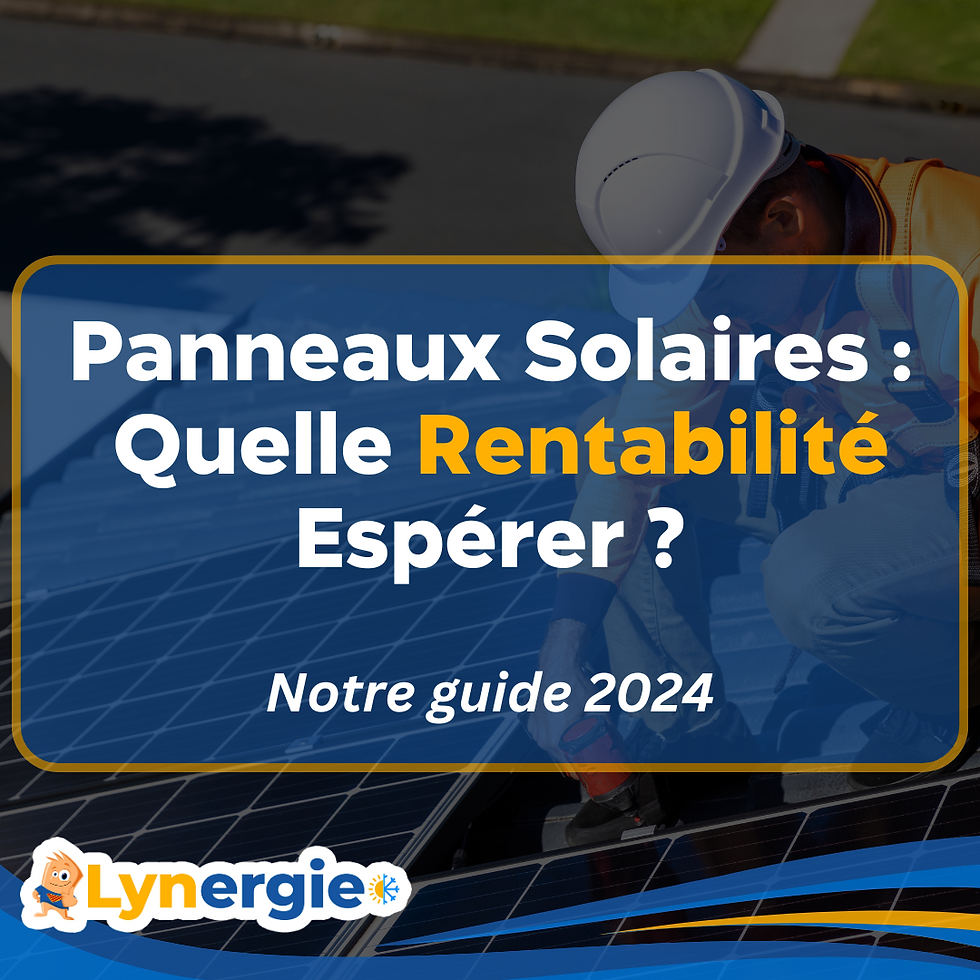 panneaux solaires : quelle rentabilité espérer lynergie