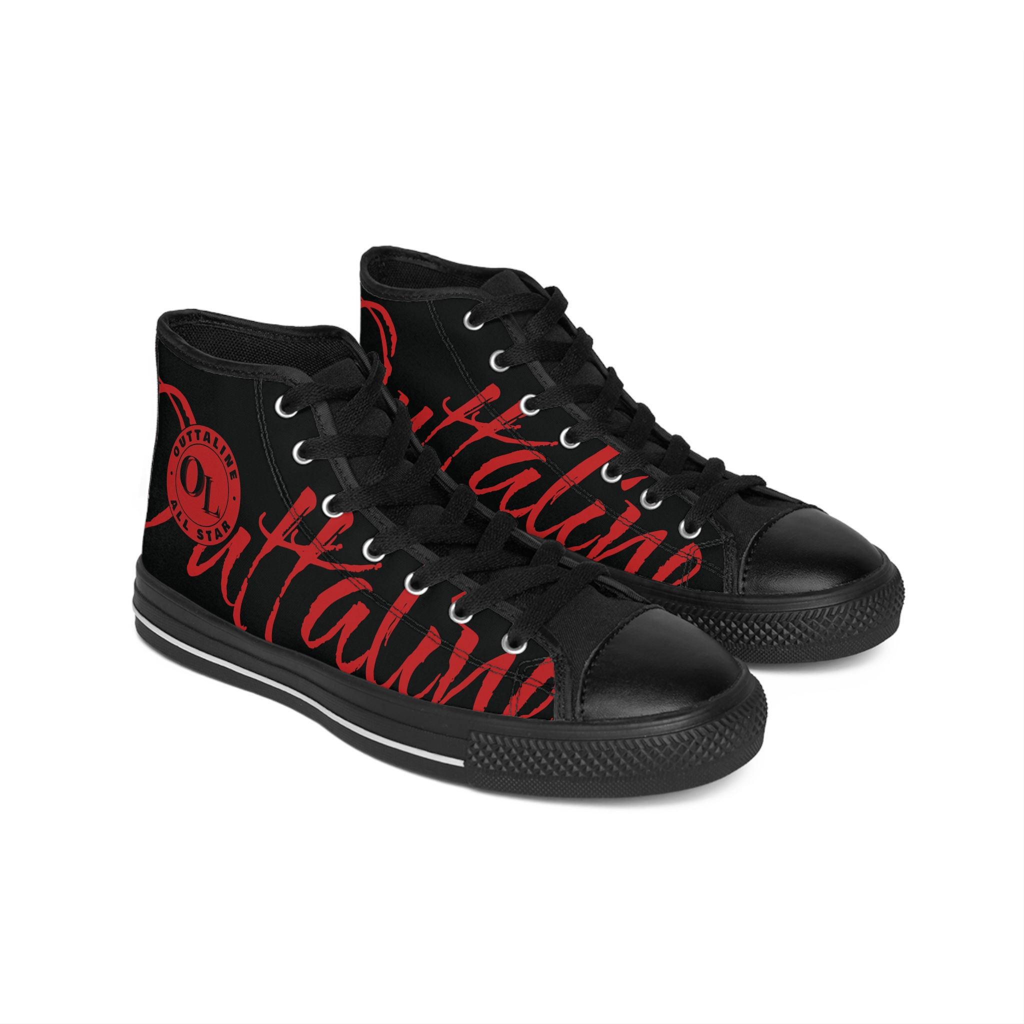 RED OL Chucks (Black) High-Top Sneakers