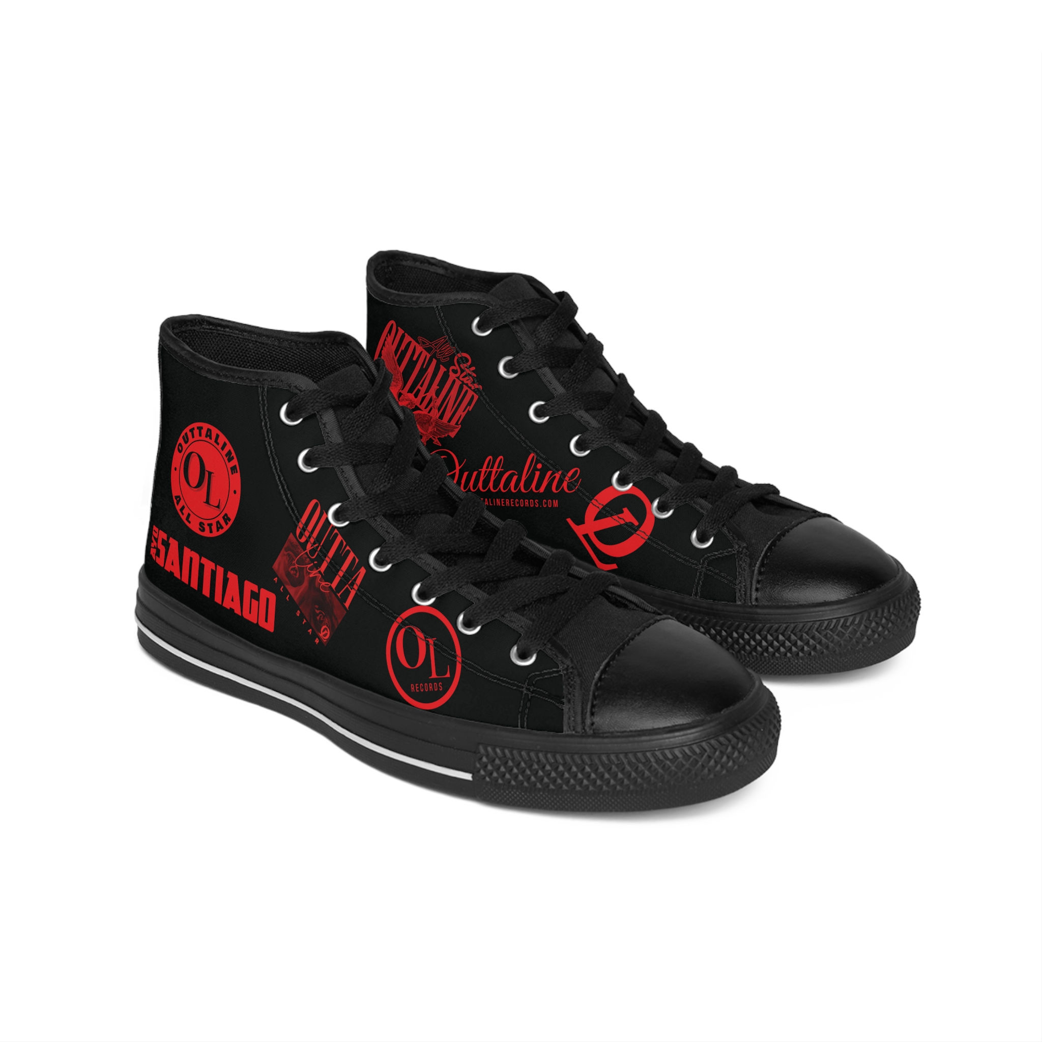 Red OL Patch Chucks (Black Bomber) High-Top Sneakers