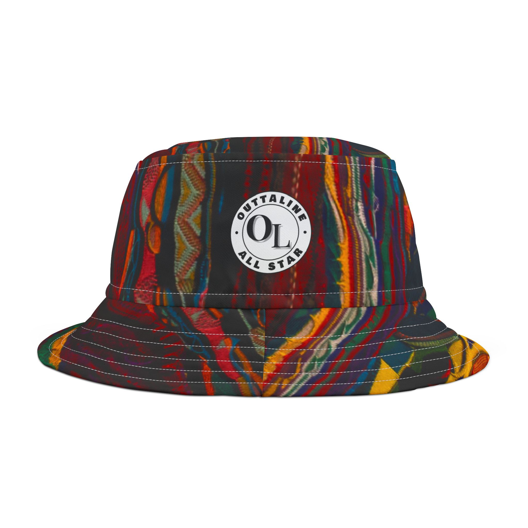 Stylish Red Outtie Bucket Hat for All Seasons, Trendy Outdoor Hat