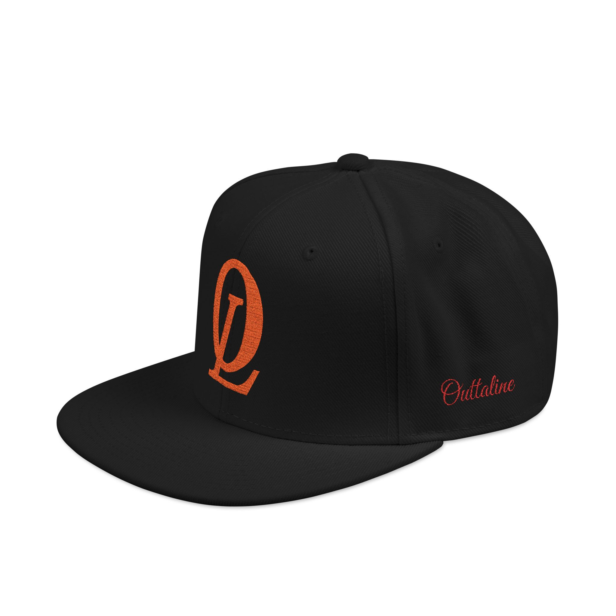 Black RED OL Snapback (Embroidery)