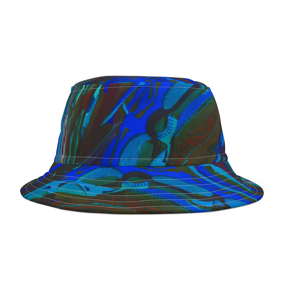 Thumbnail: Stylish Blue Outtie Bucket Hat for All Seasons, Trendy Outdoor Hat