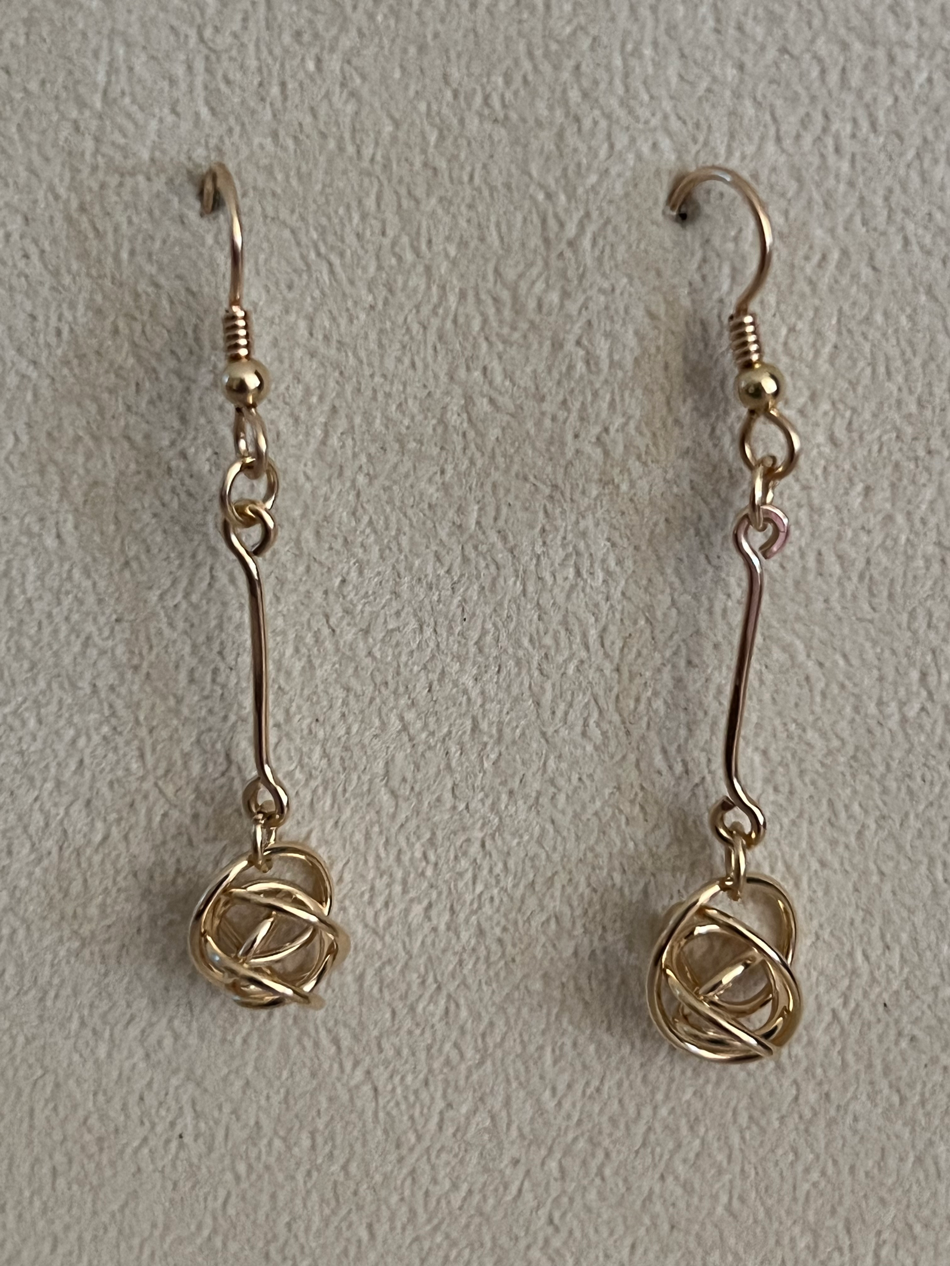 14k gold-filled dangle earrings