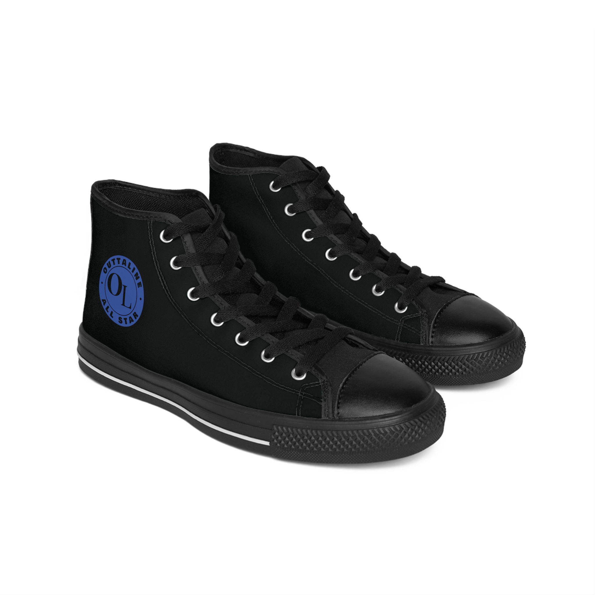 Blue Outtaline (Black) High-Top Sneakers