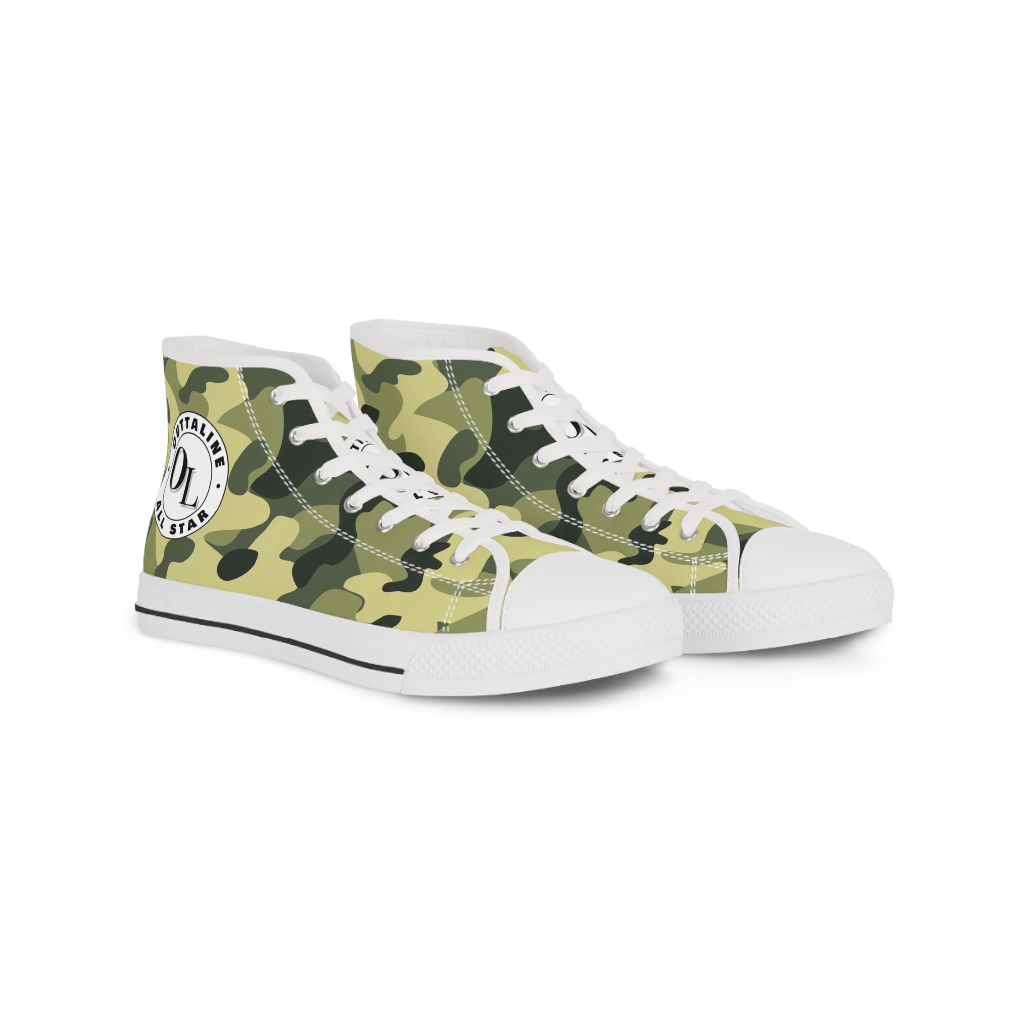 Camo Outtaline Men's White High Top Sneakers (Regular)