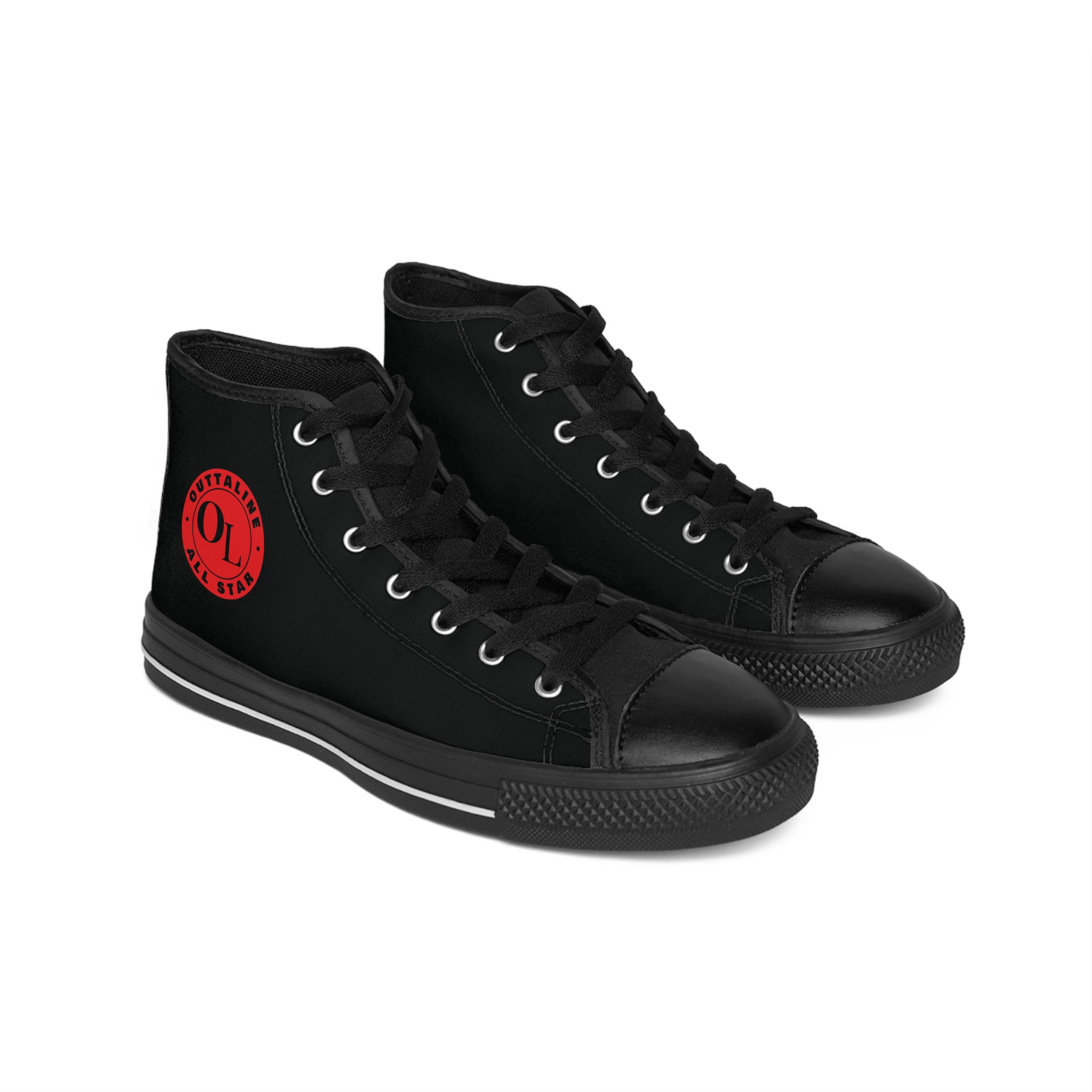 Red Outtaline (Black) High-Top Sneakers