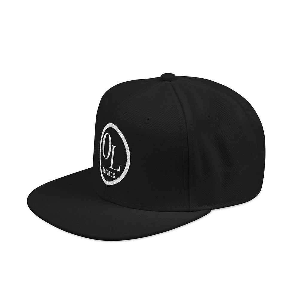 Thumbnail: White OL Embroidered Snapback Hat