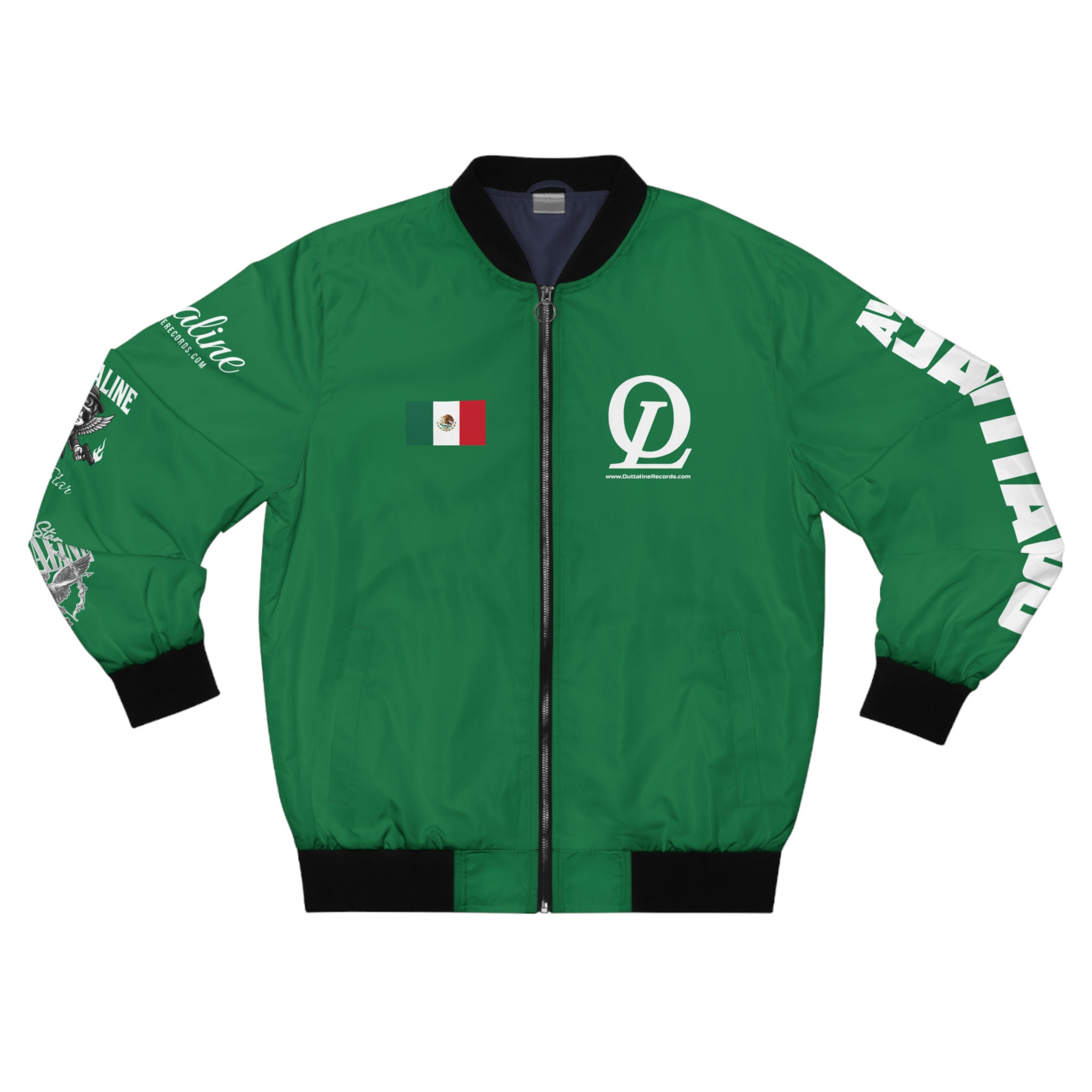 Mexican Flag Basic OL Men's Bomber Jacket (AOP)