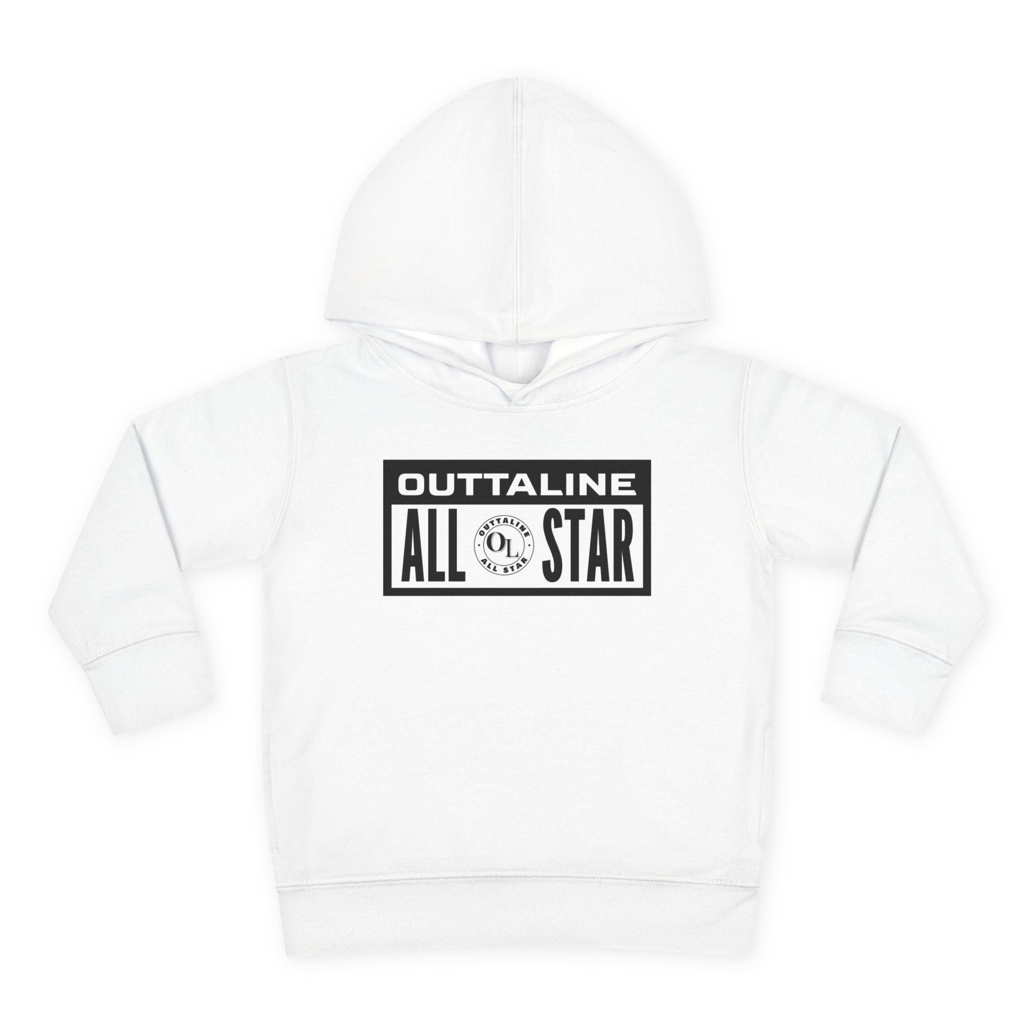 White OL Toddler Pullover Fleece Hoodie