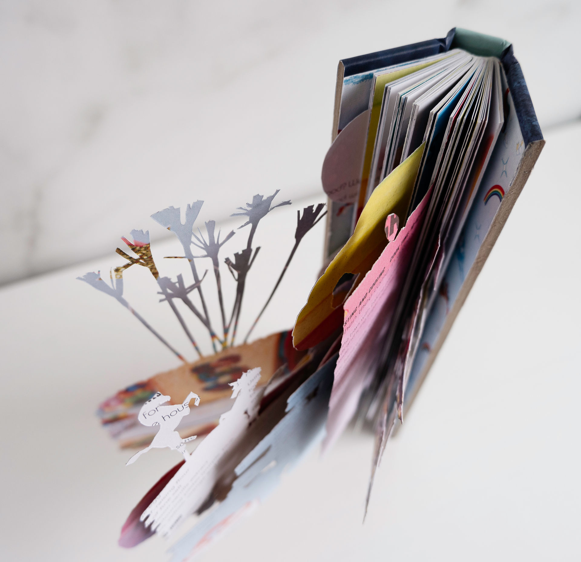 Cookbook cut outs from mixed media artist and Tacoma local Erika Norris. 