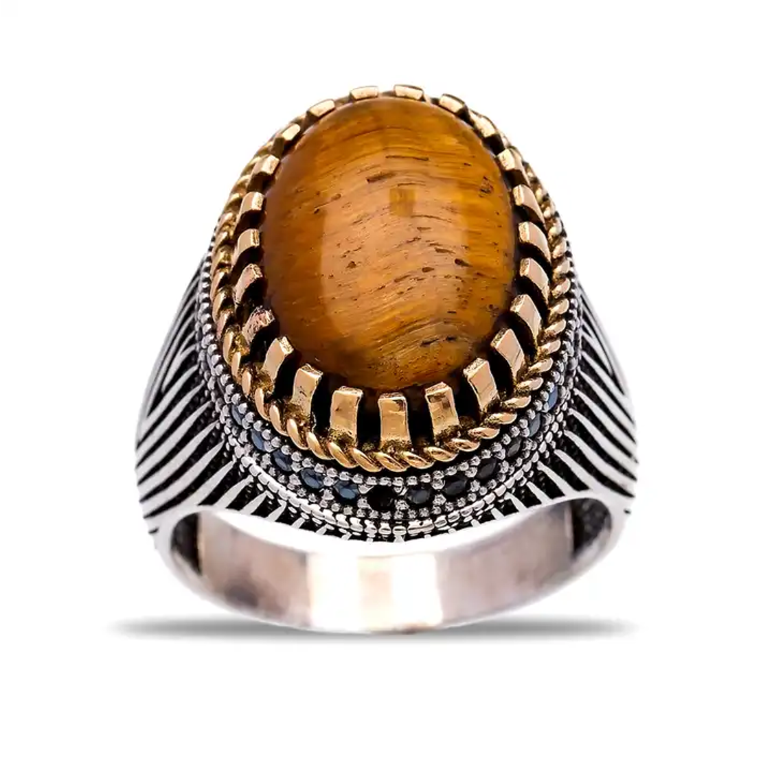 TIGER EYE STERLING SILVER RING