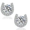 Thumbnail: KRKC Wholesale Round Cut Vvs 1CT Mossanite Diamond 925 Sterling Silver Hypoaller