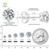 Thumbnail: KRKC Wholesale Round Cut Vvs 1CT Mossanite Diamond 925 Sterling Silver Hypoaller