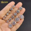 Thumbnail: Full Range of Size Hot Sale Hip Hop Jewelry Screw Back Ear Studs 925 Sterling Si