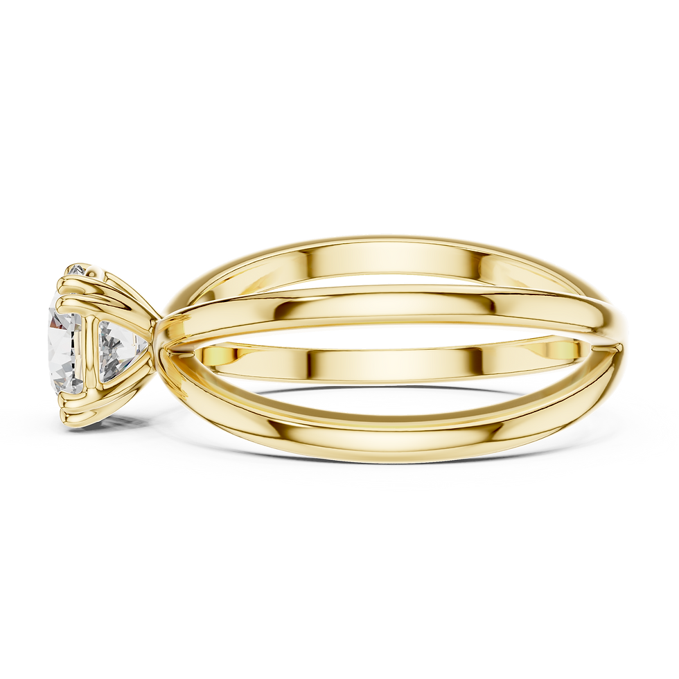 Thumbnail: 3ct Lab Grown Diamond Ring 14K Gold Wedding Band Eight Prong Setting EF VS1-2 Et