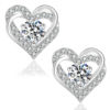Thumbnail: KRKC Wholesale Round Cut Vvs 1CT Mossanite Diamond 925 Sterling Silver Hypoaller