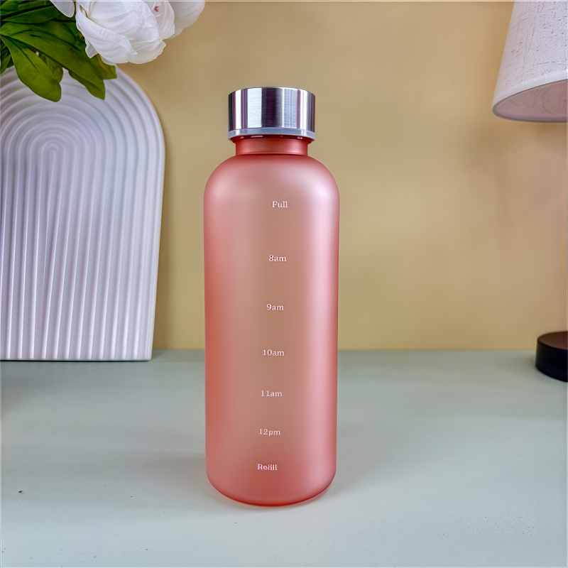 Thumbnail: 550ml Bottle With Time Marker Motivational Reusable Fitness Sports Outdoors Trav