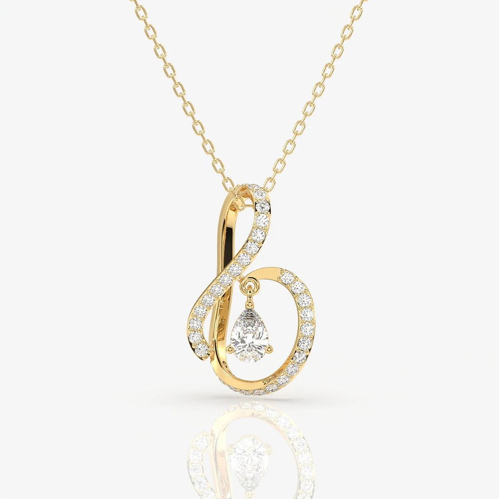Thumbnail: 1.4ct Lab Grown Diamond Twisted Pear Pendant VS Clarity EF Color IGI Certified T