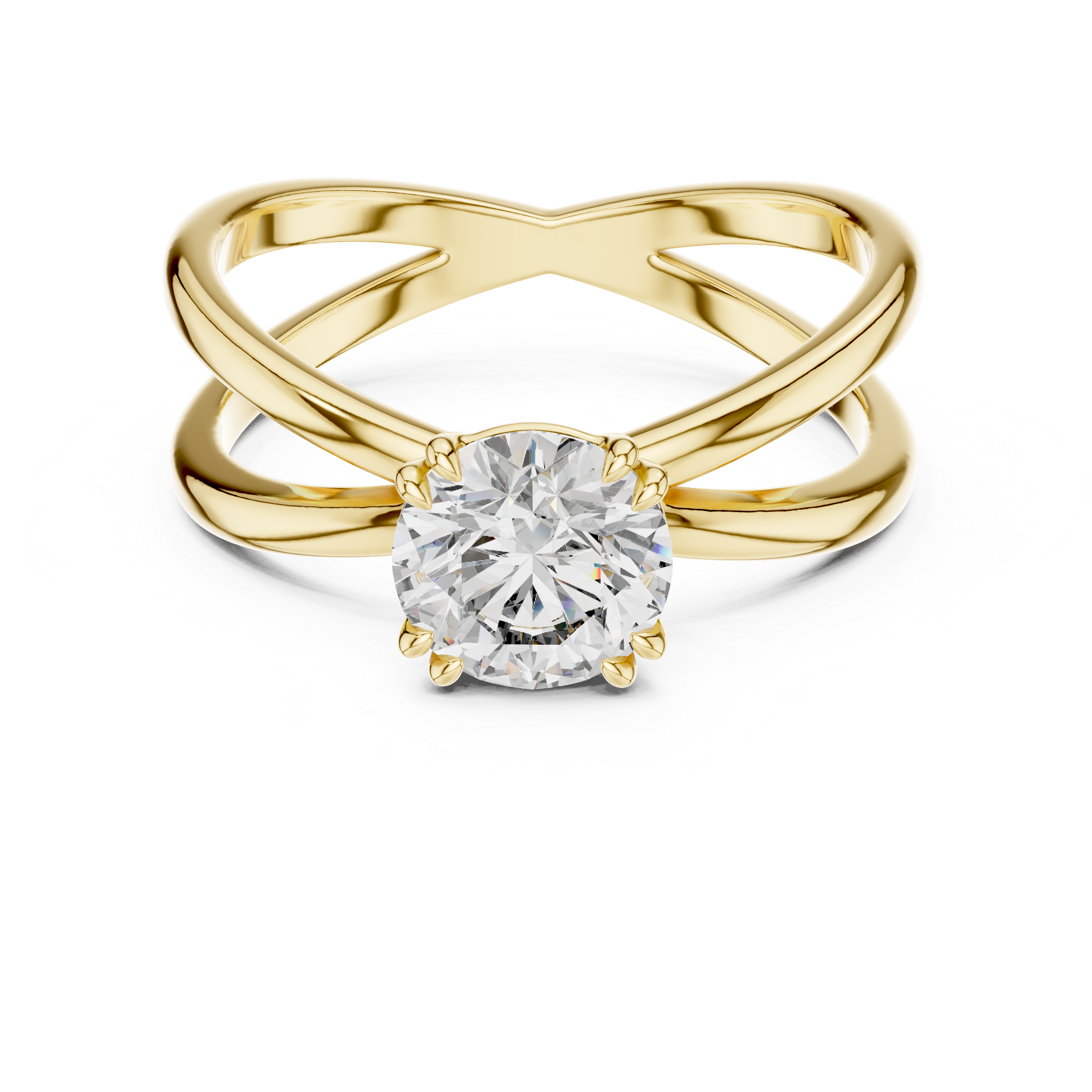 3ct Lab Grown Diamond Ring 14K Gold Wedding Band Eight Prong Setting EF VS1-2 Et