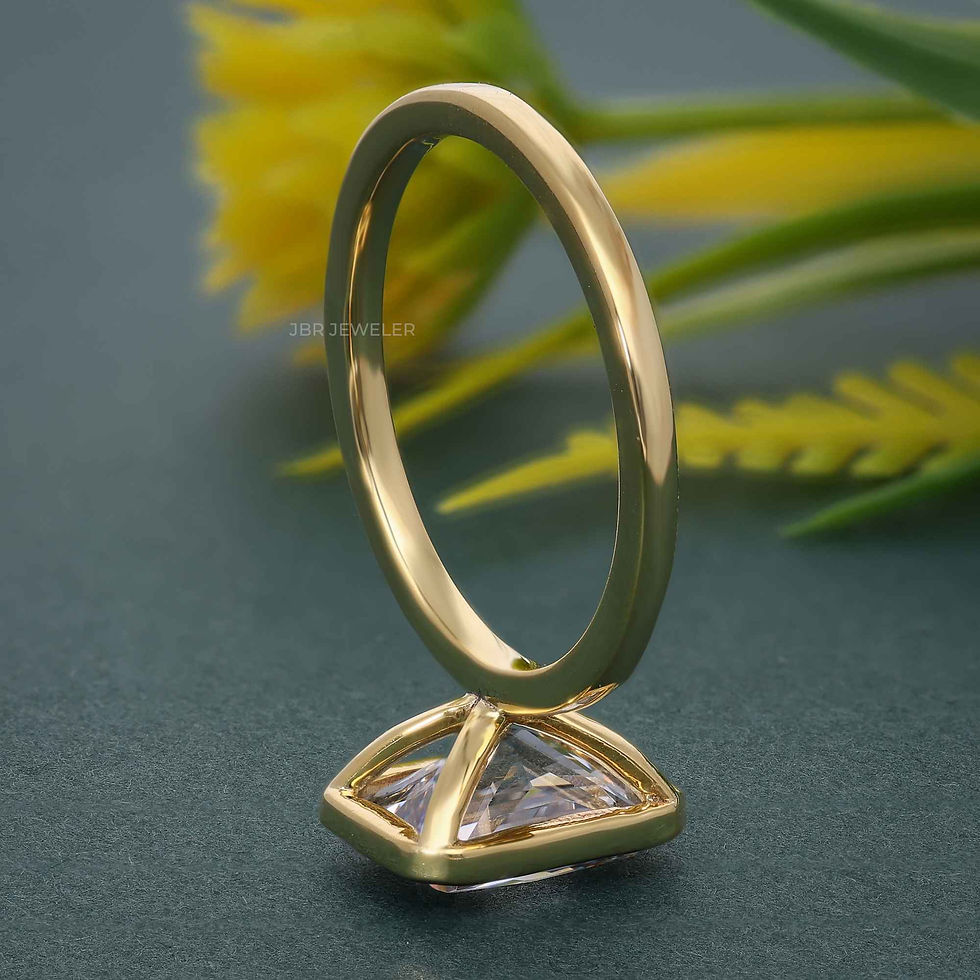 Thumbnail: 1Ct Radiant Cut Lab Grown Diamond Solitaire Engagement Ring With IGI Certified 1