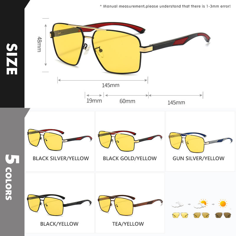 Thumbnail: LIOUMO Intelligent Photochromic Sunglasses Men Polarized Night Vision Goggle Wom