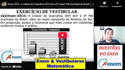 Enem 2013 - A cidade de Guarulhos (SP) tem o 8º maior PIB municipal do Brasil, além do mai