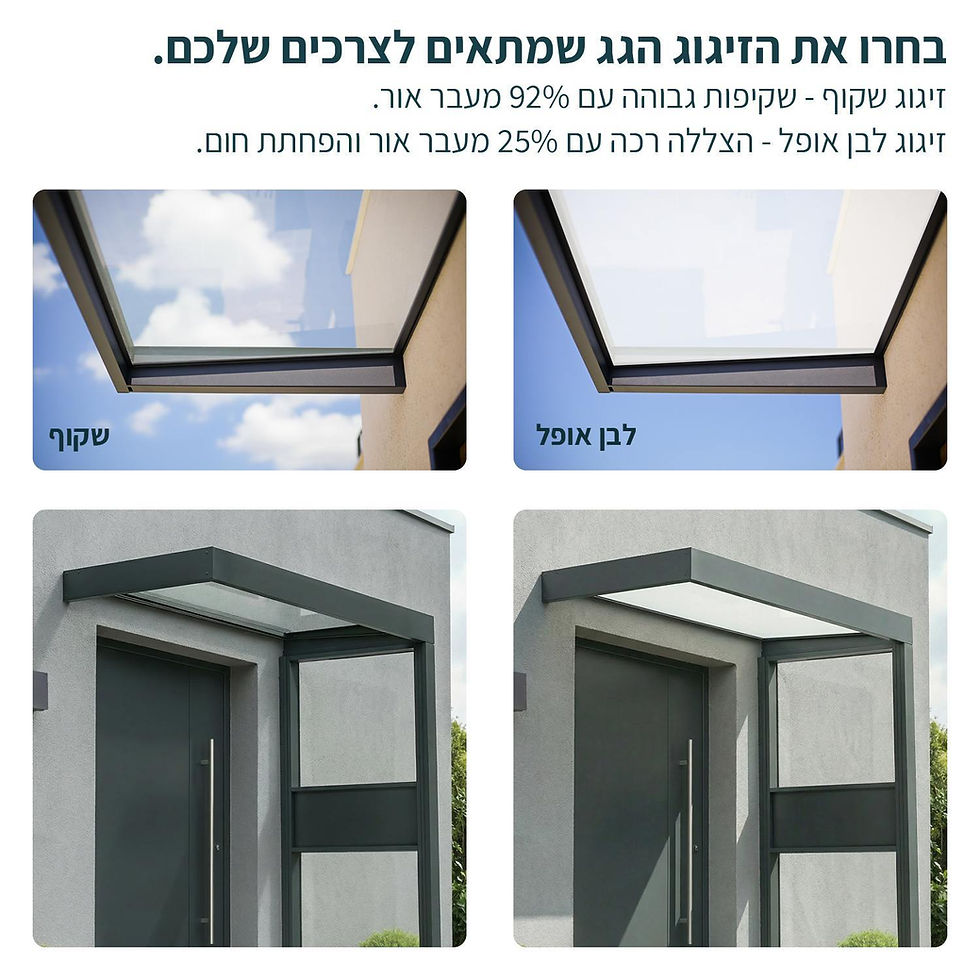 תמונה ממוזערת: גגון Sophia אפור-לבן אופל 1X2.2 עם קיר צד