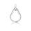 Thumbnail: Cocoon Pendant - 18ct White Gold - Size 10mm - Set with White Sapphires