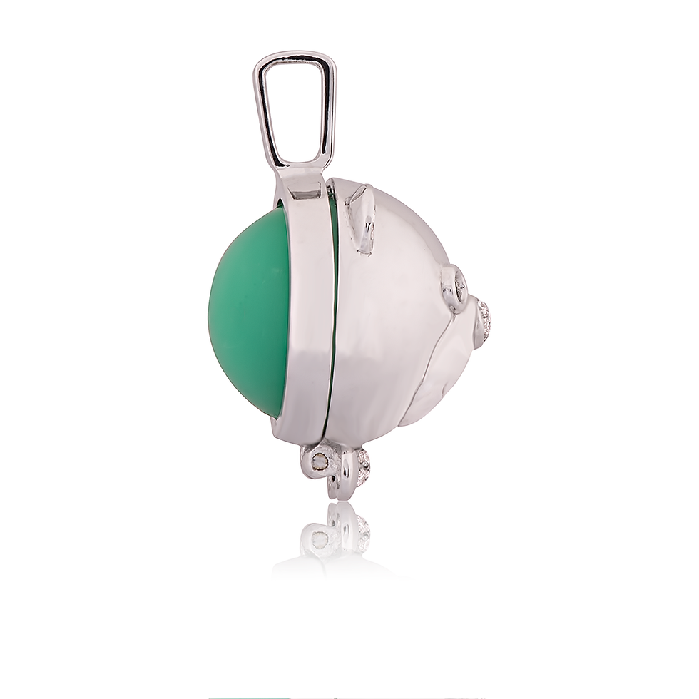 Thumbnail: Ben Pendant 18ct White Gold - Set with diamonds