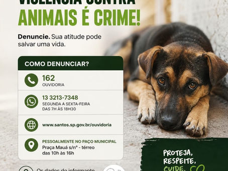 Violência contra Animais é CRIME!!! DENUNCIE!