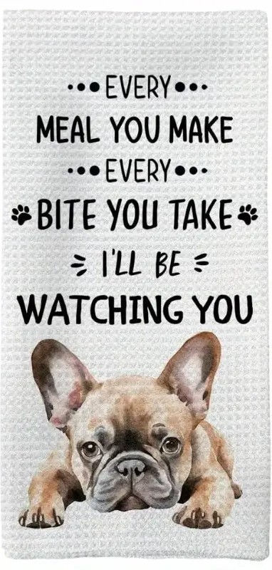 Keukenhanddoeken French Bulldog – diverse modellen (66×45 cm)