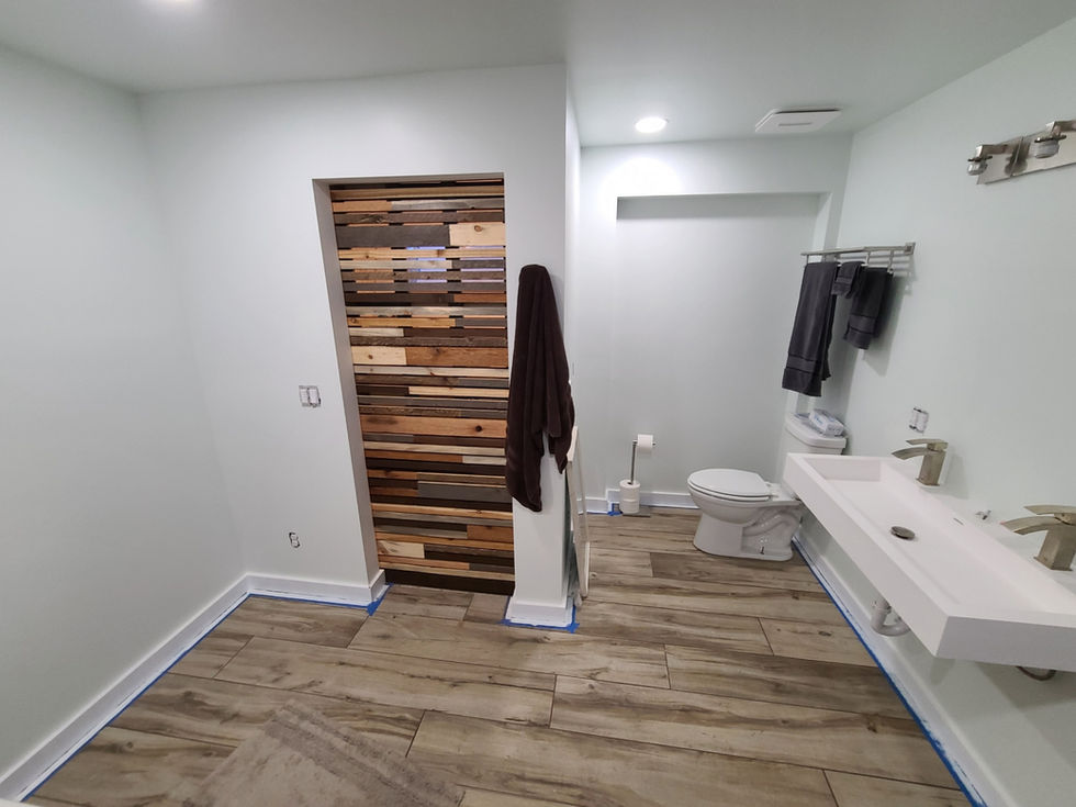 bathroom cool stylew ooden door