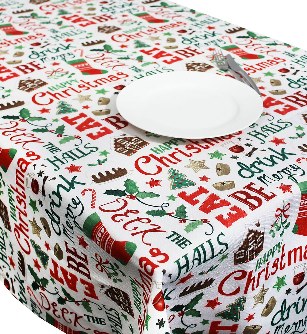 Eat, Drink, Be Merry Tablecloth 135x225cm/53x88"