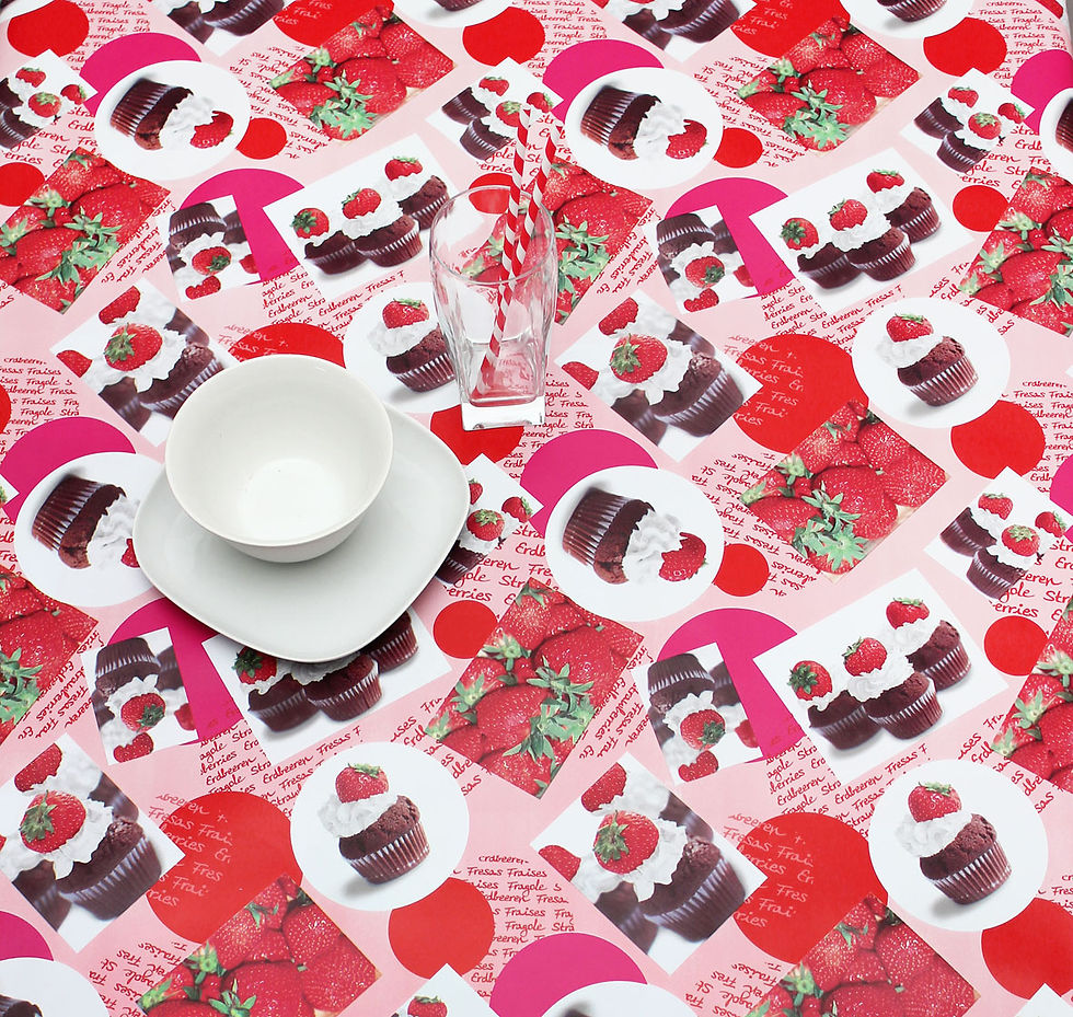Strawberries Wipe Clean Tablecloth