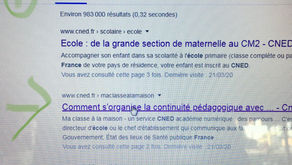 Connexion au cned "ma classe à la maison"
