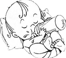 bébé au biberon