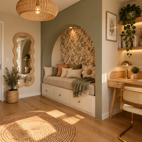 Une banquette confortable avec des rangements intégrés pour conserver un maximum de fonctionnalités.
