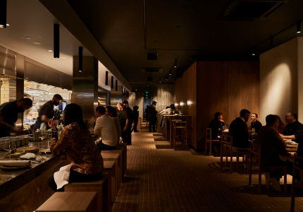 THE SUSHI BAR IS EMPTY