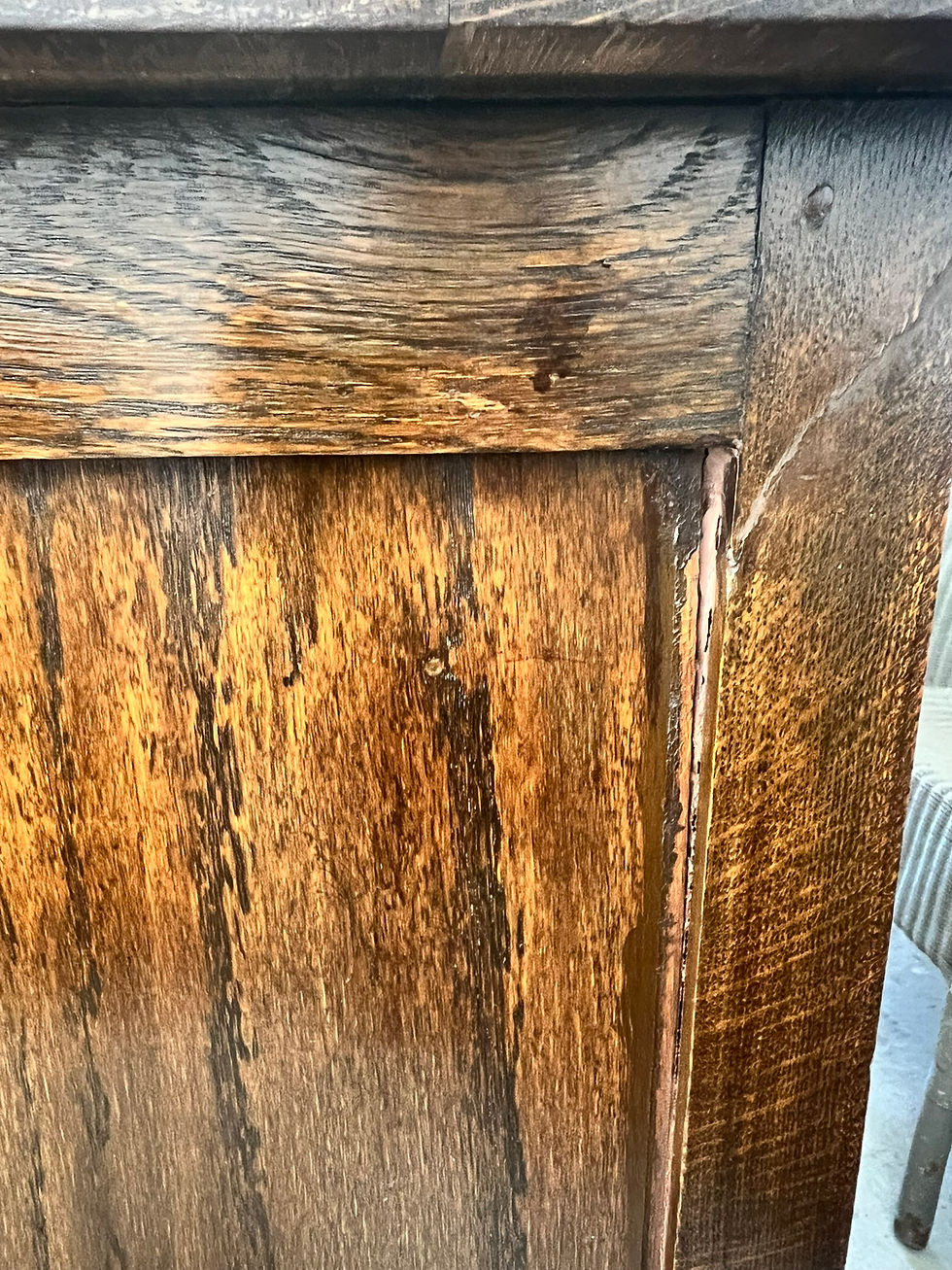 Thumbnail: Stunning Antique 1910 1920s Solid Tiger Oak Chest of Drawers Original Handles