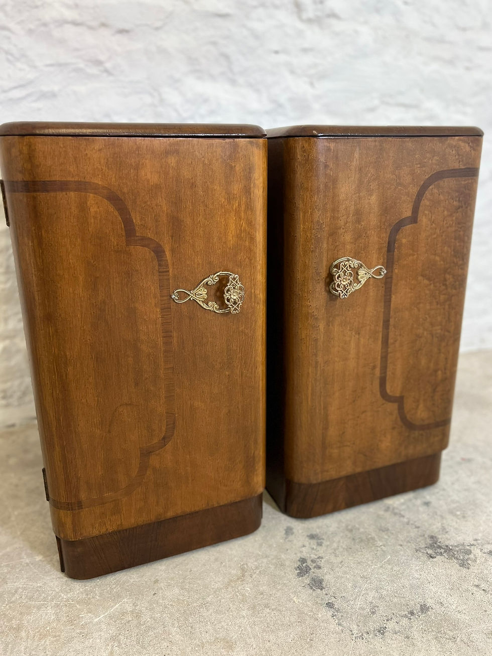 Thumbnail: art deco cloud inlay detailing to curved door fronts