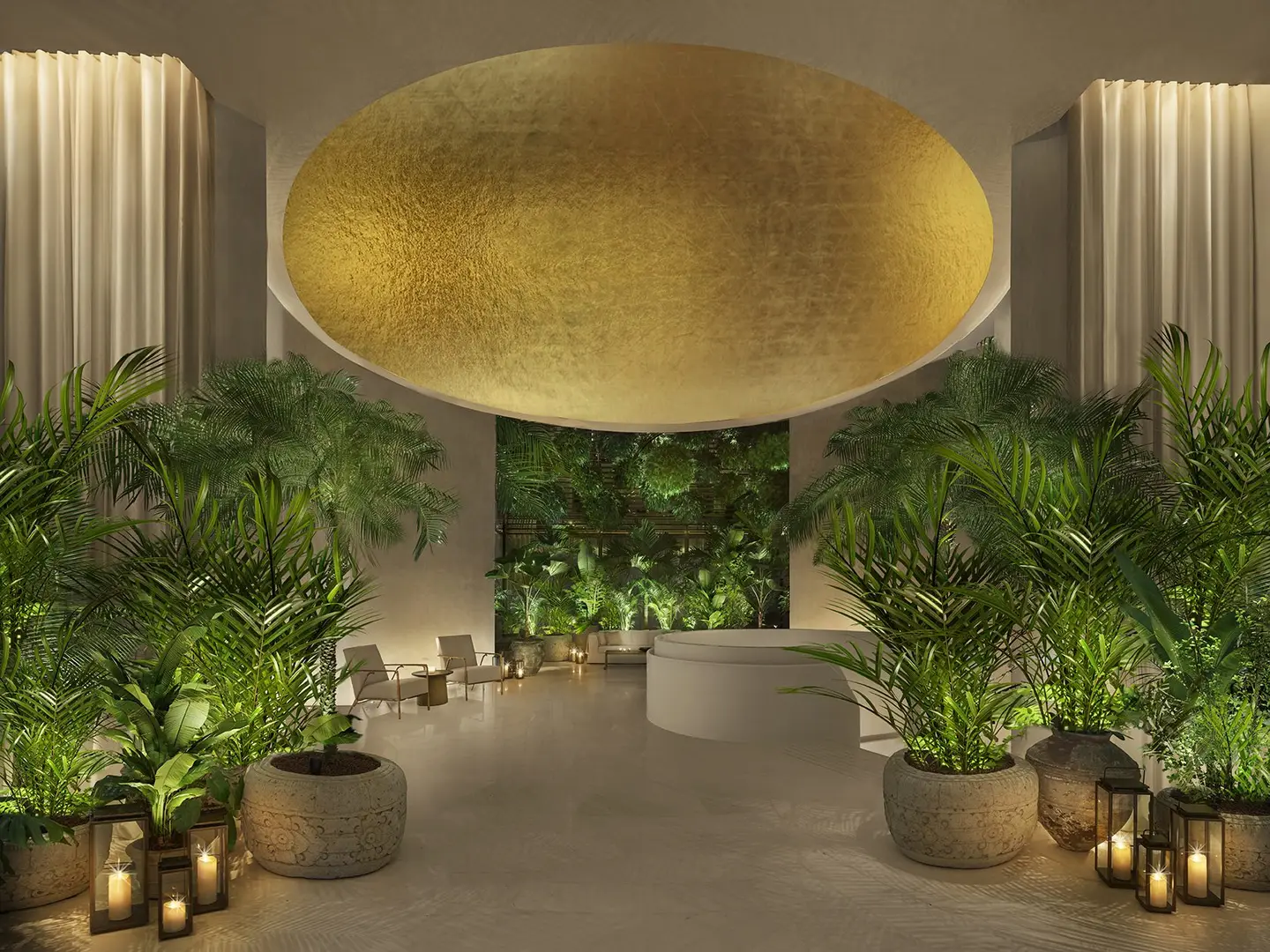 Stilren och modern lounge The Singapore EDITION