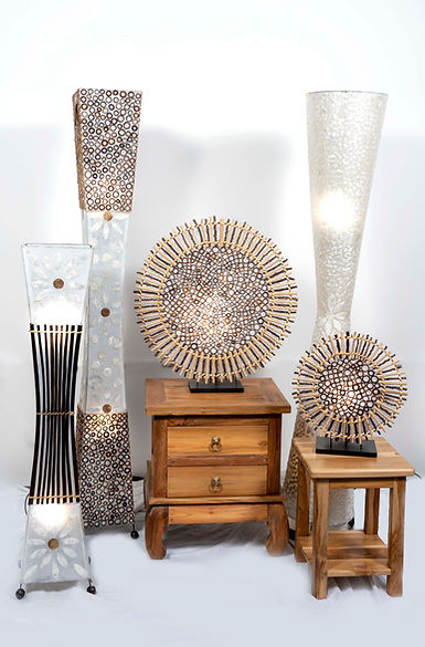 Product image, collection of lights and side tables
