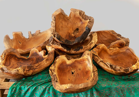 Product image, natural hardwood bowl