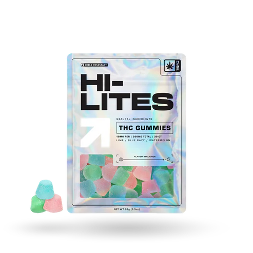 Hi-Lites Delta 9 THC Gummies: Vegan 30ct- 300mg